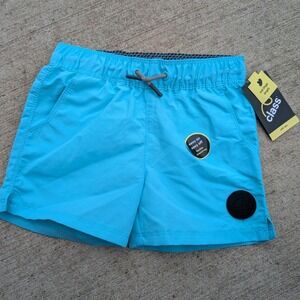 Art Class Swim Trunks Kids XS 4/5 Blue NWT UPF 50+ Mid-Thigh Drawstring Shorts